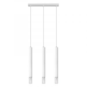 Suspension en verre blanche, Ishani