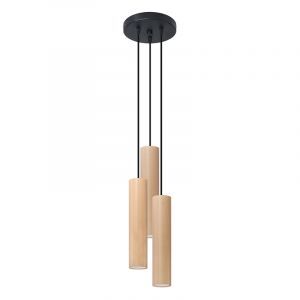 Suspension en bois marronne, Francina