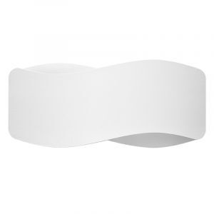 Applique up and down en aluminium blanche, Keely