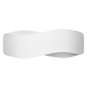 Applique up and down en aluminium blanche, Keely