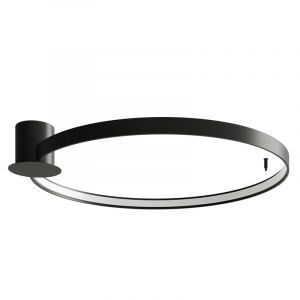 Lampe plafond en aluminium noire, Ringo, 50W, 3000K LED