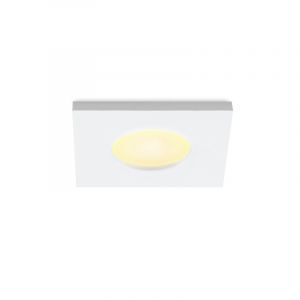 Éclairage veranda carré blanc Dico, IP65, gradable