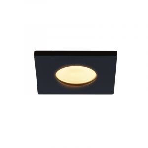 Éclairage veranda carré noir Dico, IP65, gradable