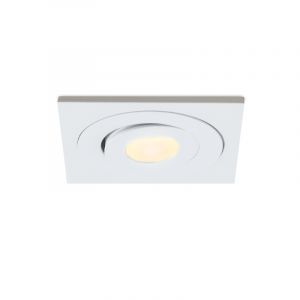 Rona spot encastré veranda carré orientable, IP44, gradable, blanc