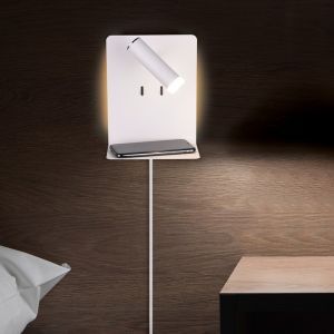 Applique murale design blanche, Ricciolo, 3W, 3000K LED, avec interrupteur