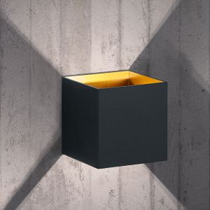 Applique up and down moderne noire, Eva, 4,3W, 3000K LED