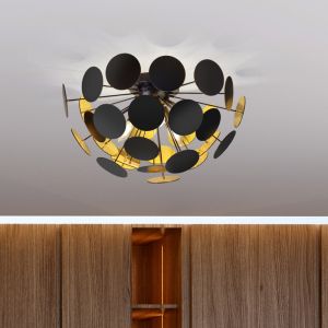 Lampe plafond moderne noire, Xinhe
