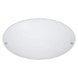 Lampe plafond en verre argentée, Celino