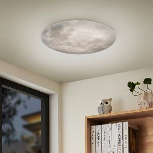 Lampe plafond moderne blanche, Fly, 22W, 3000K LED, avec télécommande