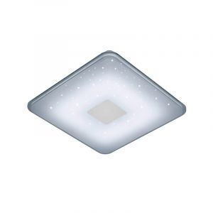 Lampe plafond moderne blanche, Lev, 30W, blanc chaud à froid réglable LED, avec télécommande