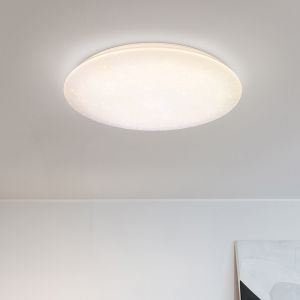 Lampe plafond en plastique blanche, Yafu, 80W, blanc chaud à froid réglable LED, avec télécommande