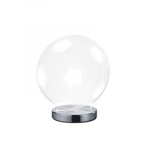 Lampe de table design chromée, Berit, 7W, blanc chaud à froid réglable LED, avec interrupteur