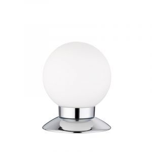 Lampe de table moderne chromée, Nolan, 3W, 3000K LED, avec interrupteur