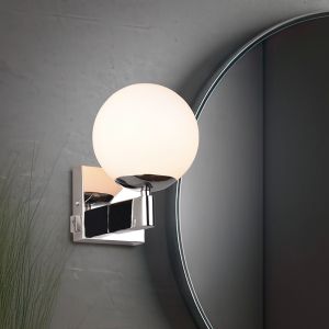 Applique salle de bain moderne chromée, Eray, IP44
