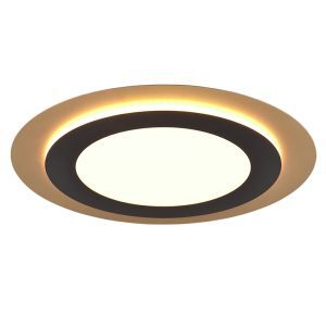Lampe plafond moderne noire, Frans, 42W, blanc chaud à froid réglable LED, avec télécommande