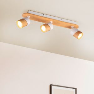 Spot plafond rustique bois, Carine