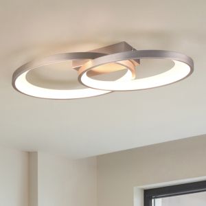 Lampe plafond moderne nickel, Ersan, 25W, 3000K LED