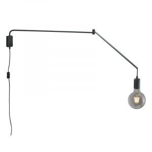 Applique murale moderne noire, Filippus, avec interrupteur