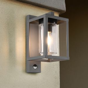 Applique extérieur avec détecteur de mouvement moderne anthracite, Reini, IP44