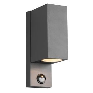 Applique extérieur avec détecteur de mouvement moderne anthracite, Laurien, IP44