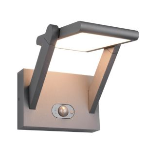 Applique solaire extérieur moderne anthracite, Maku, 5W, white switch LED, IP65