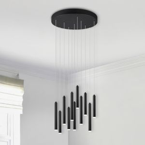 Suspension moderne anthracite, Jamilla, 52W, 3000K LED