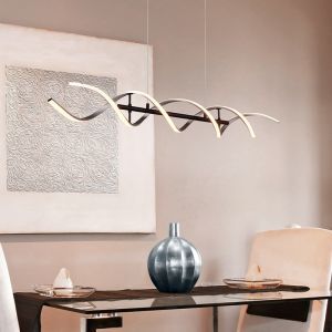 Suspension design chromée, Sylvian, 45W, blanc chaud à froid réglable LED, gradable en 3 étapes
