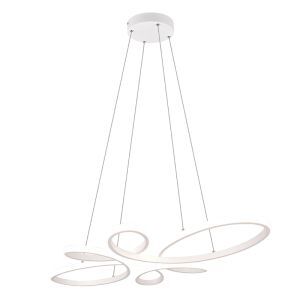Suspension table à manger design blanche, Vikash, 32W, 4000K LED, gradable en 3 étapes