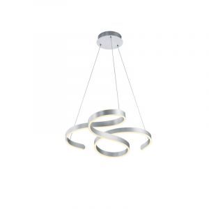 Suspension moderne argentée, Davu, 52W, 3000K LED
