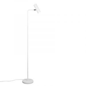 Lampadaire moderne blanc, Kaso, avec interrupteur