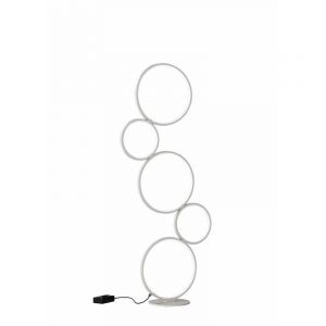 Lampadaire moderne blanc, Robon, 36W, 3000K LED, avec interrupteur