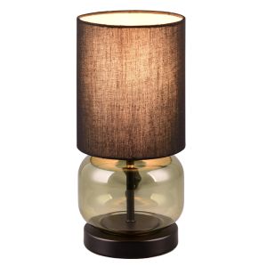 Lampe de table rétro noire, Vita, avec interrupteur