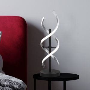Lampe de table design chromée, Sylvian, 20W, blanc chaud à froid réglable LED, avec variateur tactile