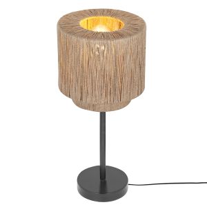 Lampe de table rustique beige, Rinus