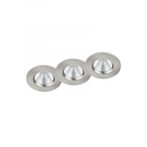 Spot encastré salle de bain moderne nickel, Iman, 5W, 3000K LED, IP65