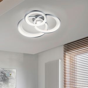 Lampe plafond moderne chromée, Kendi, 36W, 3000K LED