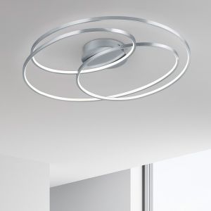 Lampe plafond moderne nickel, Sabra, 38W, 3000K LED