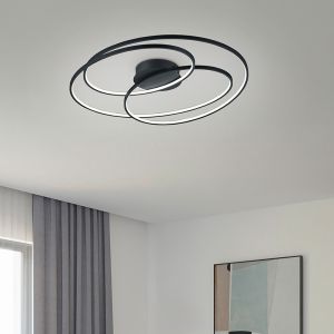 Lampe plafond moderne noire, Sabra, 50W, 3000K LED