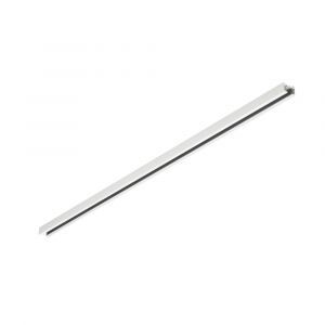 Rail électrifié 100cm pour éclairage sur rail biphasé, métal, blanc
