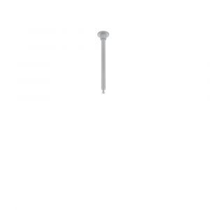Suspension pour éclairage sur rail biphasé, métal, gris, 12,5cm