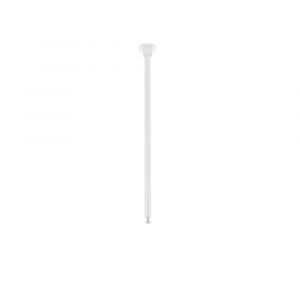 Suspension pour éclairage sur rail biphasé, métal, blanc, 25cm