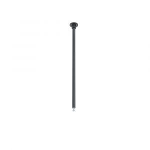 Suspension pour éclairage sur rail biphasé, métal, noir, 25cm