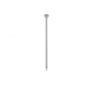 Suspension pour éclairage sur rail biphasé, métal, gris, 25cm