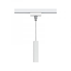 Adaptateur de suspension pour éclairage sur rail biphasé, blanc