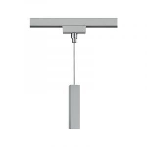 Adaptateur de suspension pour éclairage sur rail biphasé, gris