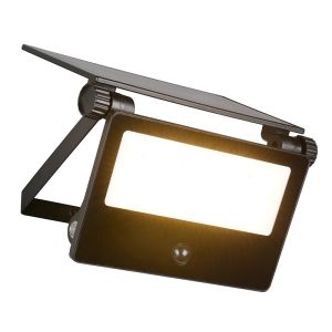 Applique solaire extérieur moderne noire, Mihriban, 18W, white switch LED, IP54