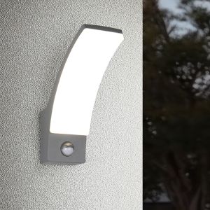 Applique extérieur avec détecteur de mouvement moderne anthracite, Popke, 12,5W, 4000K LED, IP44
