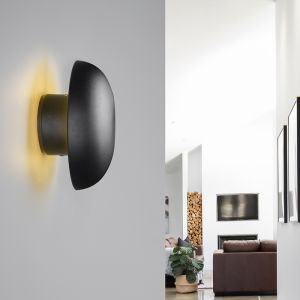 Applique murale rechargeable en métal noire, Khaoula, 1,5W, 3000K LED, gradable en 3 étapes