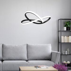 Suspension moderne noire, Aby, 27W, 3000K LED
