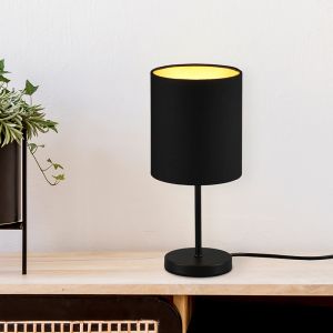 Lampe de table moderne dorée, Zoe, avec interrupteur